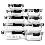 18-Piece Glass Food Airtight Storage Containers