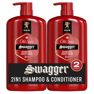 Old Spice Mens 2-in-1 Swagger Shampoo and Conditioner Set