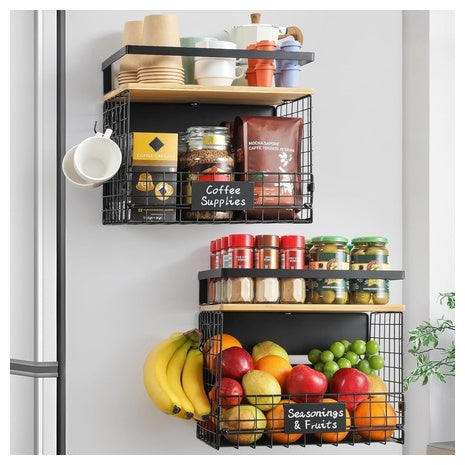 2-Set XXL Large Magnetic Shelf Basket