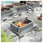 4-Pack 5QT Stainless Steel Chafing Dishes