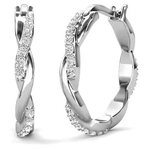 Lauren 18k White Gold Plated 22mm Hoop Earrings