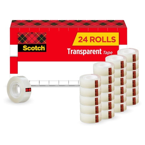 24 Rolls Scotch Transparent Tape Refills