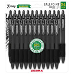 24 Zebra Pen Z-Grip Recycled Retractable Ballpoint Pens