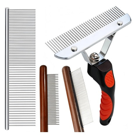 4-Pack Long-Tooth Undercoat Brush Set