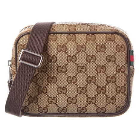 Gucci Men's GG Canvas & Leather Crossbody