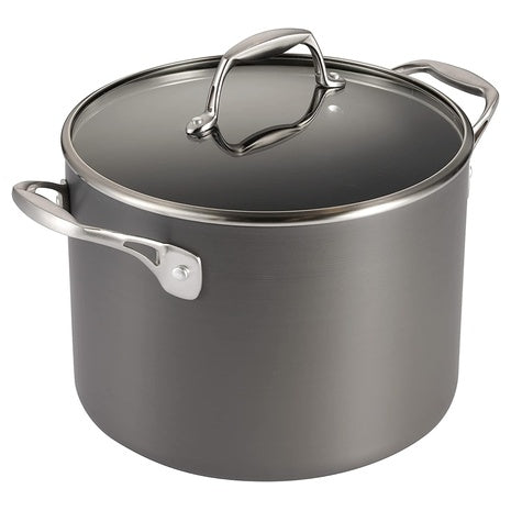 8-Quart Tramontina Hard Anodized Non-Stick Stock Pot w/ Glass Lid