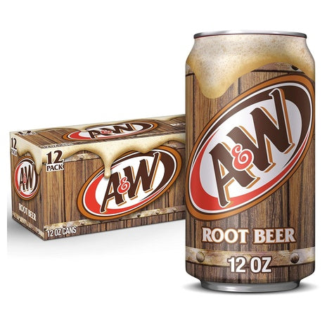 12 Cans A&W Root Beer Soda