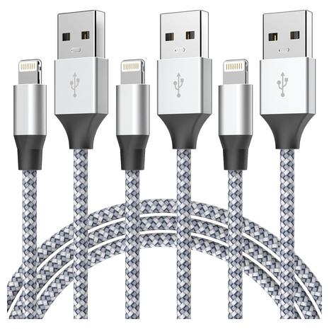 3 - 6ft Fast Charging Lightning Cables