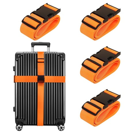 4 TSA Approved Luggage Straps (10 Colors)