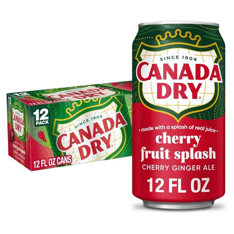 12 Cans Canada Dry Cherry Gingerale Fruit Splash