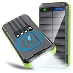 33800mAh Solar Power Bank With 4 Built in Cables