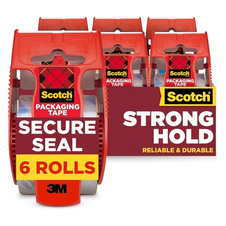 6 Rolls of Scotch Secure Seal Shipping & Packing Tape