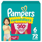 72 Pampers Swaddlers 360° Size 6 Diapers