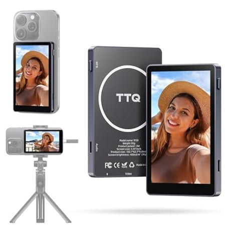 4K 30fps Bluetooth Remote Magnetic Phone Vlog Selfie Monitor Screen