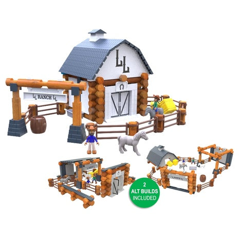 100 Piece Lincoln Logs Big Sky Ranch Building Set