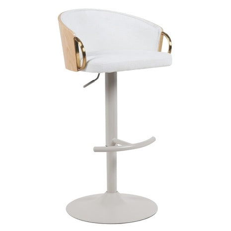 Solstice Modern Swivel Adjustable Height Upholstered Seat Barstool