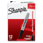 12 Sharpie Fine Point Super Permanent Markers