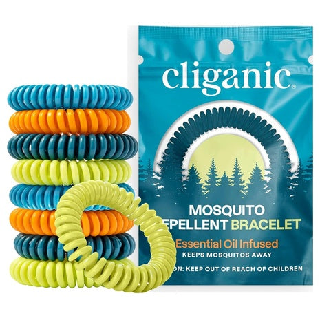 10-Pack Cliganic Mosquito Repellent Bracelets