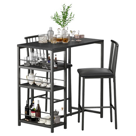 Ebern Designs Tabiatha 2-Person Counter Height Bar Table Set
