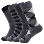 Men's Grey Dress Socks (4 Pack)