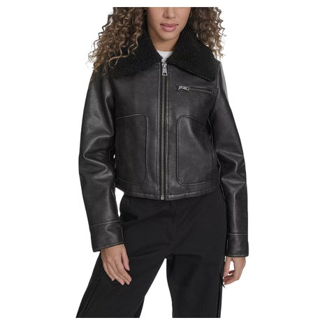 Levi's Women's Faux Leather Aviator Jacket
