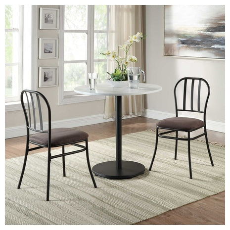 3-Piece Mainstays Marble Table Top Indoor Dining Bistro Set