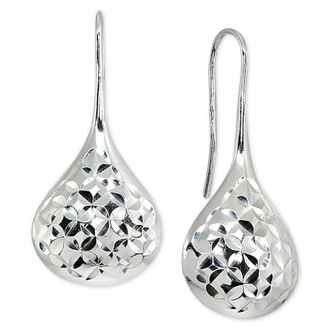 Giani Bernini Textured Teardrop Drop Earrings in Sterling Silver