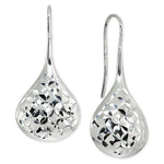 Giani Bernini Textured Teardrop Drop Earrings in Sterling Silver