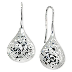 Giani Bernini Textured Teardrop Drop Earrings in Sterling Silver