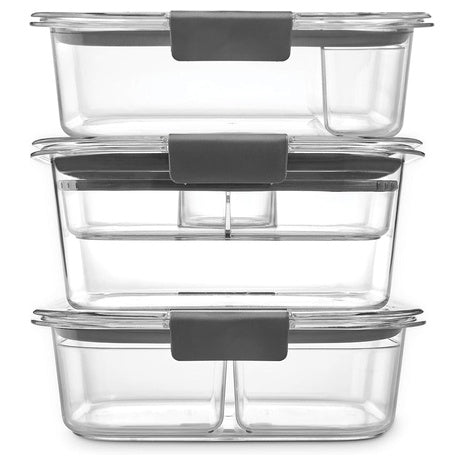 3-Set Rubbermaid Brilliance BPA-Free Food Storage Containers With Lids