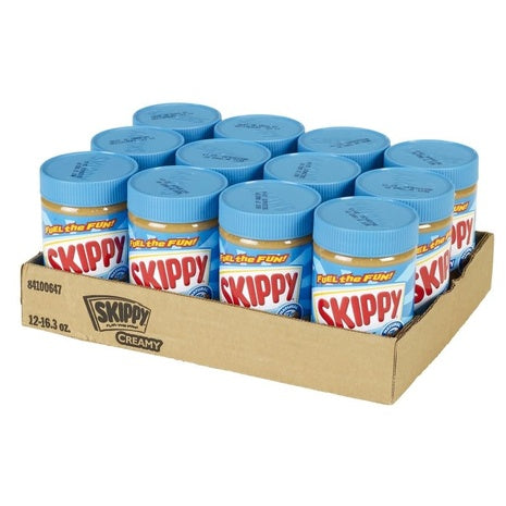 12-Pack of Skippy Creamy Peanut Butter (16.3 Oz)