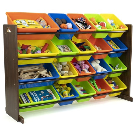 Humble Crew Extra-Large Toy Organizer with 20 Plastic Bins