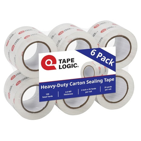 6 Heavy-Duty Packing Tape Refills with Dispenser
