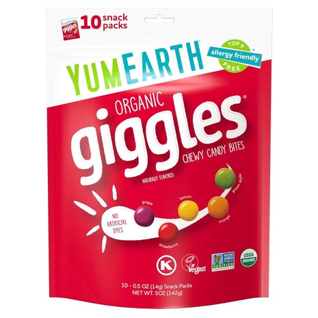 10 YumEarth Organic Giggles Chewy Candy