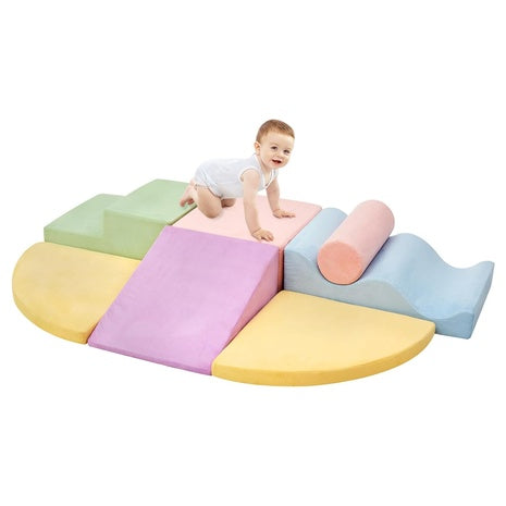 7-Piece Soft Foam Climbing Blocks Set