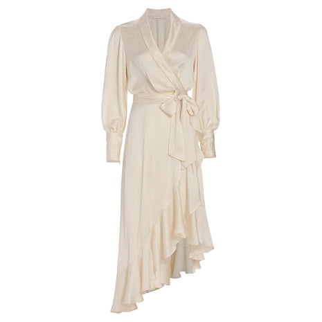 Zimmerman Silk Wrap Midi-Dress