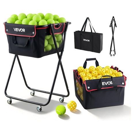 175-Ball Vevor Tennis & Pickleball Ball Hopper Cart