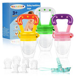 3‑Pack Silicone Baby Teether Fruit Feeder Pacifiers