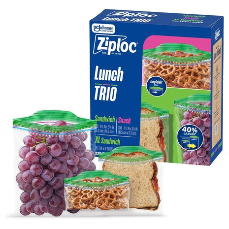 225 Ziploc Lunch Trio Variety Pack