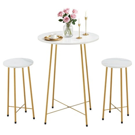 3-Piece Counter Height Pub Table Set (2 Colors)