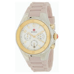 Michele Chronograph Silicone Strap Watch