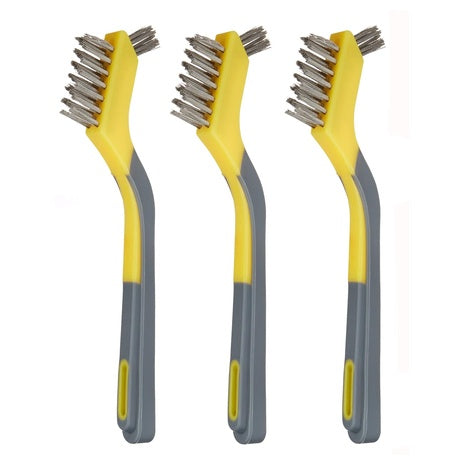 3-Pack Amazon Basics Soft Grip Stainless Steel Mini Brushes