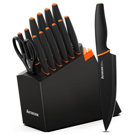 15-Piece Knife Set w/ Built-in Sharpener