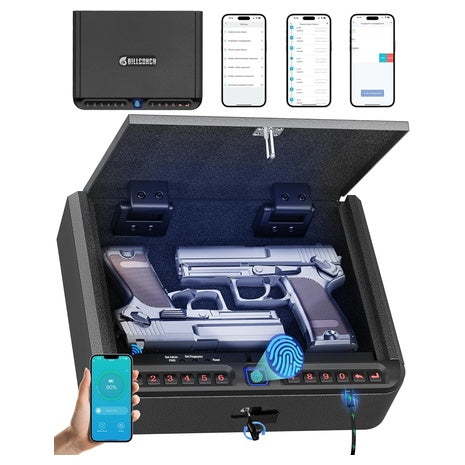 Biometric Handgun Safe with Keypad & App