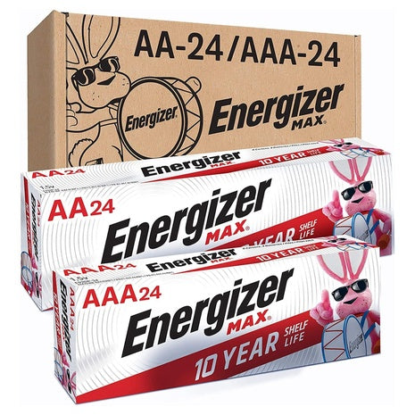 48-Count Energizer MAX Alkaline Batteries (24 AA + 24 AAA)