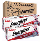 48-Count Energizer MAX Alkaline Batteries (24 AA + 24 AAA)