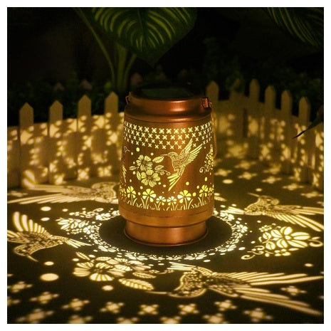 QPPDER Hanging Waterproof Hummingbird Solar Lanterns