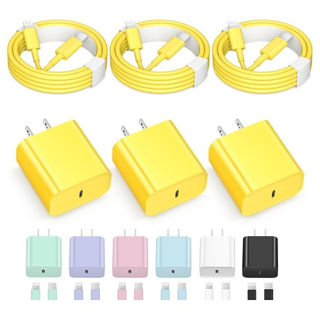 3-Pack USB-C Charger with Cables