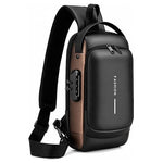 Waterproof Theft Crossbody Backpack W/USB Charging Port & Lock