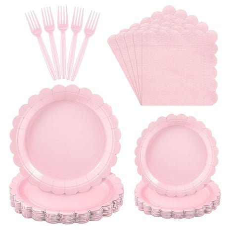 96 Piece Disposable Dinnerware Set (4 Colors)